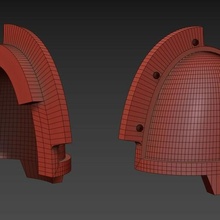 aggressor - shoulder pads w40k 40k warhammer shoulderpad aggressors 3d print model - Mito3D