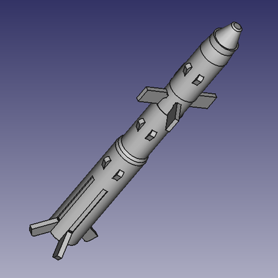 agm-117 missile prototype concept cruise spacecraft space aircraft rocket spaceship air 3d print model - Mito3D