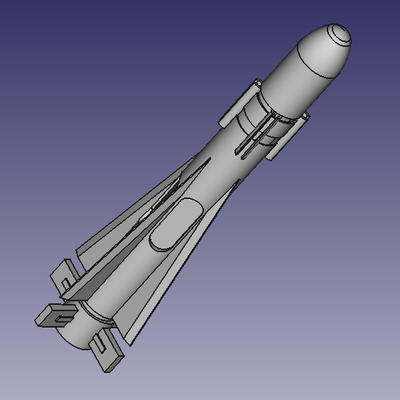 agm 65 missile concept prototype croisière vaisseau spatial espace avion fusée air 3d print model - Mito3D