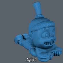 agnes easy print-Unterstützung nicht Kunst despicable me Abbildung minion Modell Skulptur supportless 3d print model - Mito3D