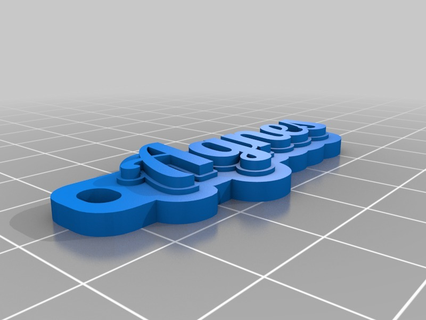 agnes keychain customized organization 3d print model - Mito3D