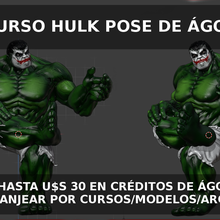 agora3d hulk pose concurso increíble marvel competencia 3d print model - Mito3D