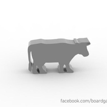 agricola inek meeple oyun tahta oyunu masa aksesuar token oyuncak aksesuarları 3d print model - Mito3D