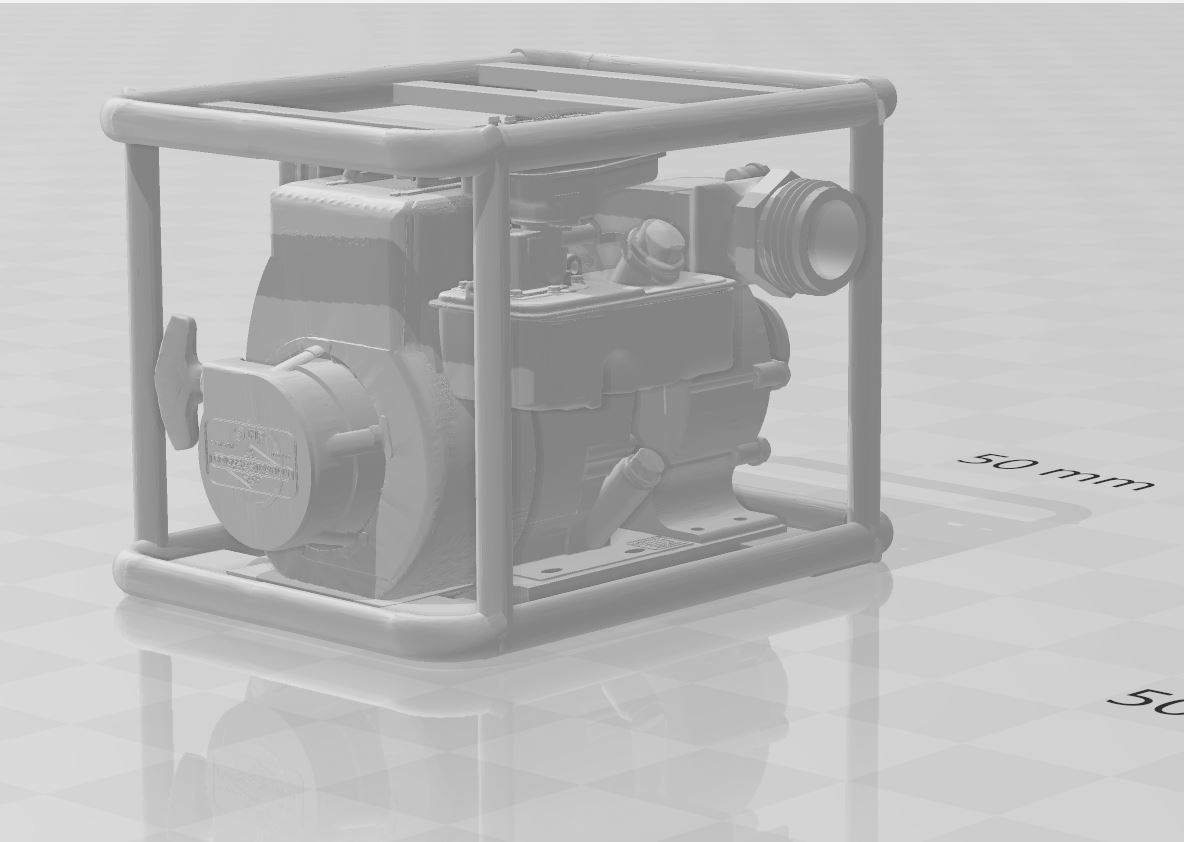 landwirtschaftlich Sprühgerät Pumpe Motor 1 14 Rahmen tamiya 3D print model - Mito3D
