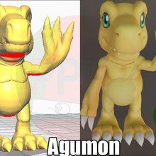 Agumon Sanat Digimon dijital canavarlar oyun anime 3d print model - Mito3D