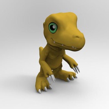 agumon vari digimon zbrush dinosauro 3d print model - Mito3D