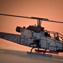 ah1s savaş helikopteri lazer kesme mdf dxf cdr svg plazma kendin yap 3d bulmaca oyuncak 3d print model - Mito3D