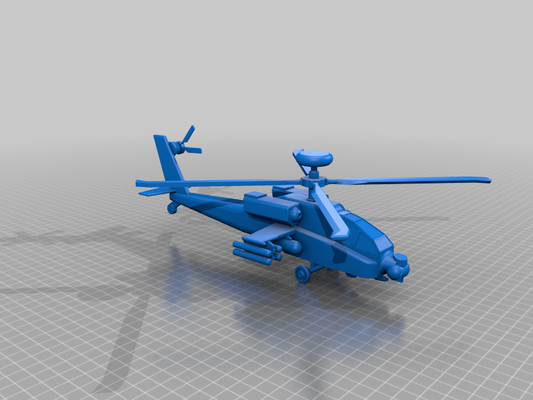ah 64 apache ataque helicóptero ah64 militar diverso categorizar 3d print model - Mito3D