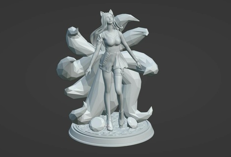 ahri kda all-out lol - league legends 3d print model ahri league legent kda 3d print model leagueoflegent figure champion toy game games toys game accessories  3d print model - Mito3D