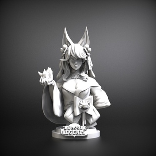 ahri spirito fiorire lega leggende 3d modello lol figura statua collezione figurine stl miniature eroi scultura Stampa League of Legends 3d print model - Mito3D