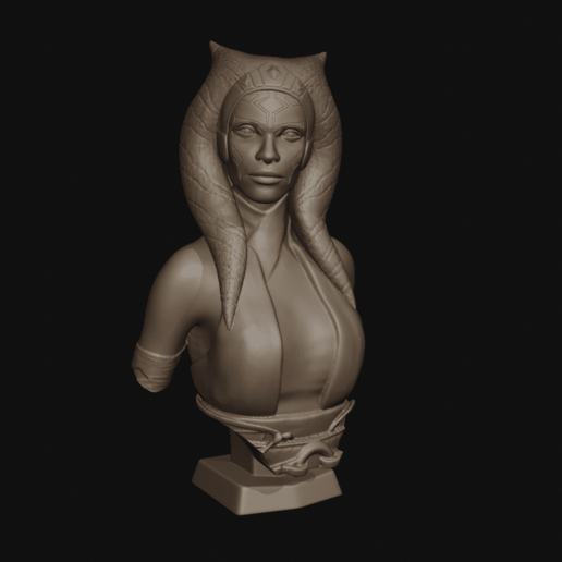 Ahsoka Tano büst star savaşlar mandaloryalı şekil Jedi film 3D print model - Mito3D