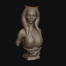 ahsoka tano busto estrella guerras mandaloriano figura Jedi película 3d print model - Mito3D