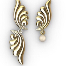 ahtala earrings jewelry pearl earring 3d print model - Mito3D