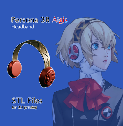 aigis persona 3 neu laden stirnband mode persona3 p3r sieht persona3r cosplay 3d print model - Mito3D