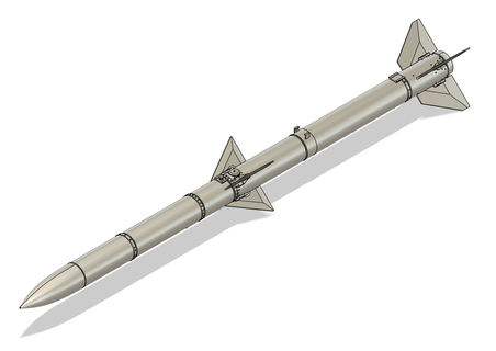 aim 120b amraam míssil 1 48 3d print model - Mito3D