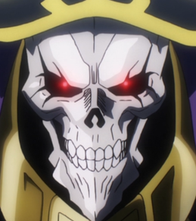 ainz ooal abito maschera cosplay puntello anime cranio metallo demone 3d print model - Mito3D