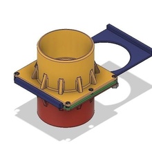 air-gate valve - cad parametric lammesky air gate stopper enclosure intake outtake 3d print model - Mito3D