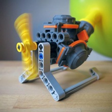 Ballon-motor von lego verschiedene - Spielzeug technic motor Motor Zylinder komprimiert werden Ballon Luft 3d print model - Mito3D