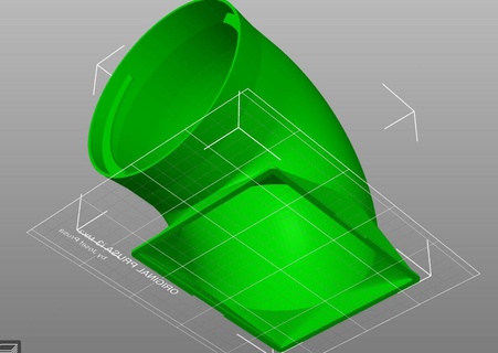 aria condizionatore adattatore scarico tubo flessibile ac 90 grado facile Stampa condizionata universale gomito 3d print model - Mito3D