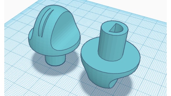 air conditioner replacement knob selector 3d print model - Mito3D