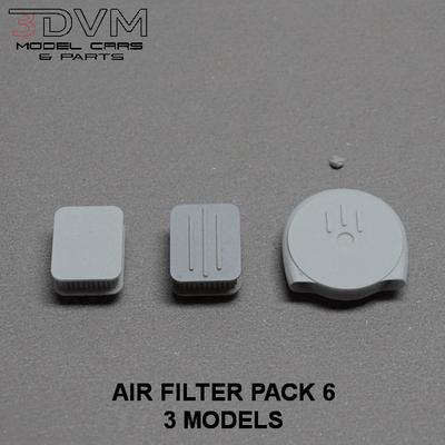 aire filtrar paquete 6 in 1 24 escala carburador carbohidratos cuadrijet 4bbl coche vehiculo consumo 25 vado limpiador filtro 3d print model - Mito3D