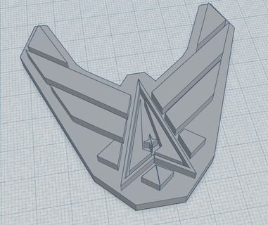 aire fuerza espacio simbolos fusionado 3d print model - Mito3D