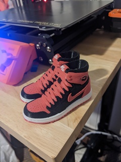 aire Jordán 1 criado multi color nike zapatillas Zapatos mmu múltiple ams 3d print model - Mito3D