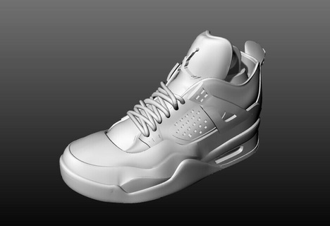 air Jordan aj4 Nike sneaker porte clés baskets bijou bijoux pendentif or sport adidas argent sterling pendentifs 3d print model - Mito3D