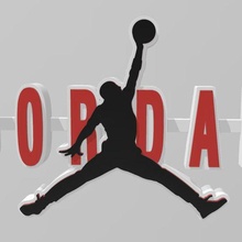 air Jordan logo afficher 3d print model - Mito3D