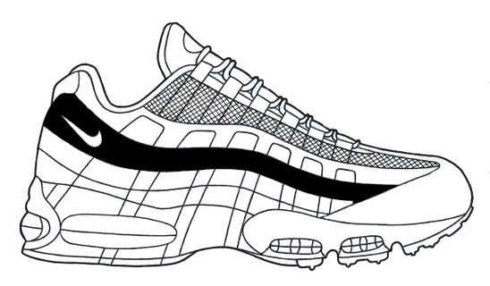 air max 95 Nike sneaker baskets allumé merde OMG Travis Scott engouement adidas suprême tremper Jordan chaussures mur art yeezy 3d print model - Mito3D