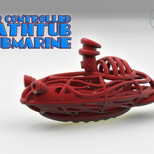 aria aquaracer -palloncino-aria sottomarino a propulsione- gadget jouet aqua racer abreuver voler montgolfire sous-marin baignoire jouer divertimento 3d print model - Mito3D