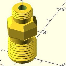aerógrafo adaptador 1 4 8 ferramenta partes 3d print model - Mito3D