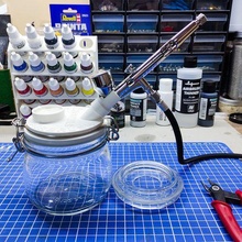 airbrush cleaning pot ikea buckle korken 3d print model - Mito3D