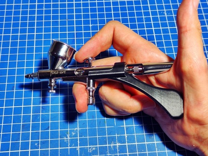 pistole üstesinden gelmek kavrama rahat destek boya boyama mini Kulp sap güzel Sanatlar 3d print model - Mito3D