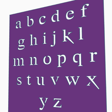 aerografo stencil alfabeto font stile 1 3d print model - Mito3D