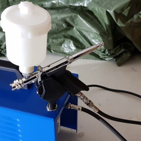 airbrushholder sparmax airbrush minikompressor mc 90 biltema home organization 3D print model - Mito3D