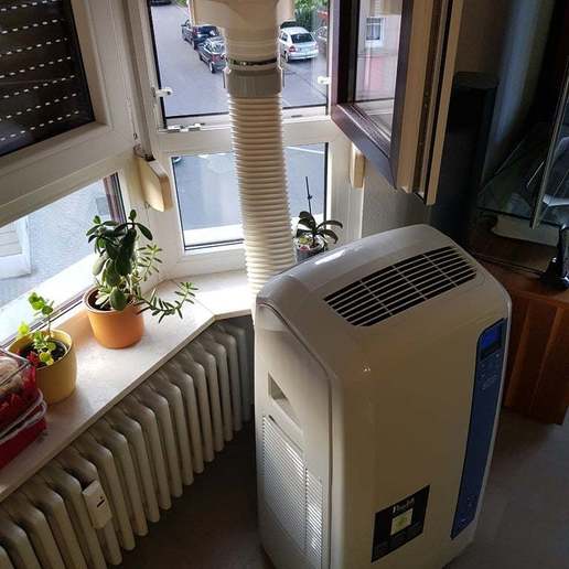 refrigeração exaustão adaptador a casa do agregado familiar janela de airconditioner 3D print model - Mito3D