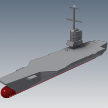 portaaviones militar juego de la nave arma realista transportista aeronave 3d print model - Mito3D