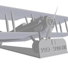 uçağı spad xııı 1 48 72 ölçekler tabanlı uçak ölçek model savaş av çift kanatlı 3d print model - Mito3D
