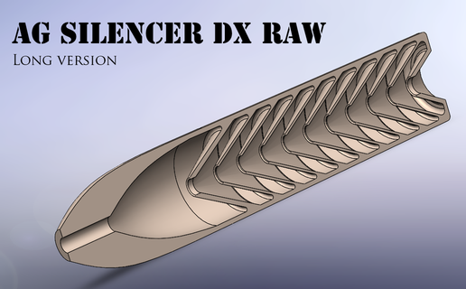 airgun silencer dx raw airsoft gun pellet softair suppressor supressor diy tools makers 3d print model - Mito3D