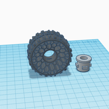 airless v20 tire game wheel cars rc 3d print model - Mito3D