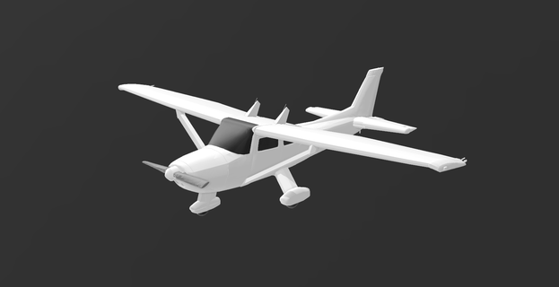 uçak Cessna havalimanı Izlemek Sıcak tekerlekler 1 64 rc düşük poli gemi jet gökyüzü spor 3d print model - Mito3D