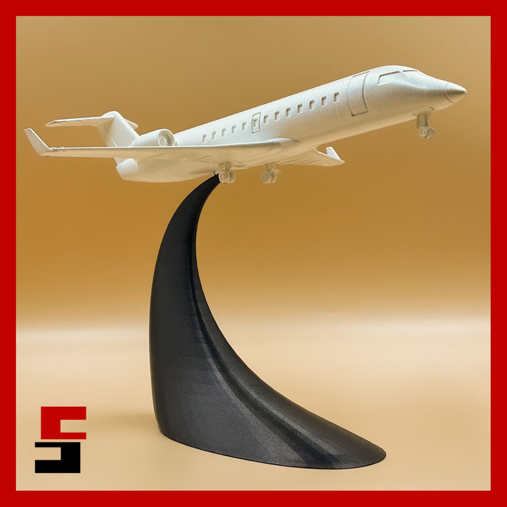 airplane bombardier crj200 1 50 private plane model 3D print model - Mito3D