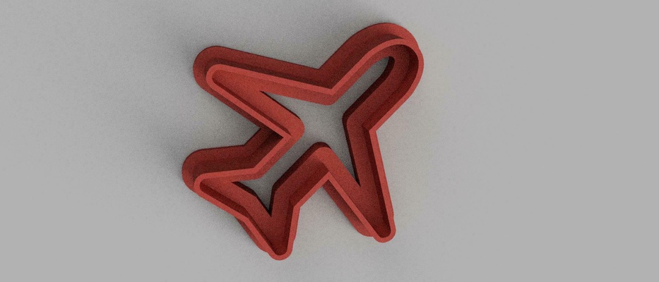airplane cookie cutter cutters cookies 3d print model - Mito3D