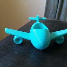 airplane kids toothbrush holder home bathroom 3d print model - Mito3D