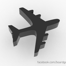 airplane meeple board games game boardgame accessory token toy accessories 3d print model - Mito3D