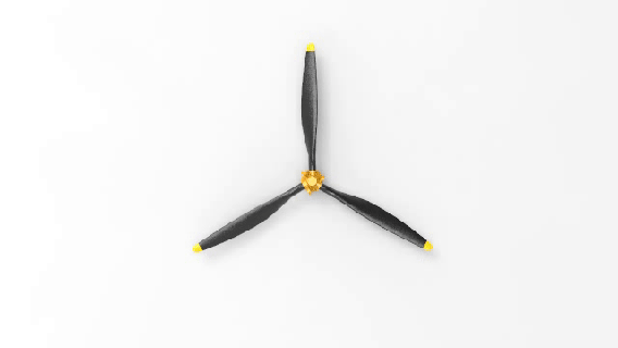 airplane propeller engine aircraft boeing airbus jet plane helicopter 3d print model - Mito3D