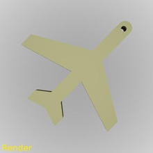 avion silhouette de la chaîne clé bijoux un trousseau clés gadget facile rapide voyage transport 3d print model - Mito3D