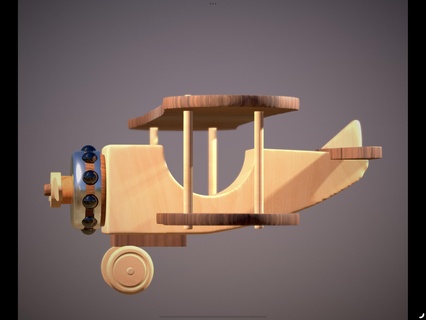 avión madera juguete expediente stl print3d aire eeréreo file3d model3d 3d print model - Mito3D