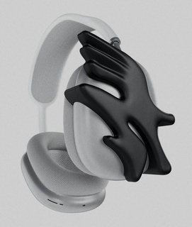 airpods max attachments abstract 004 fashion art earbuds ear pads accessories 3d print model - Mito3D